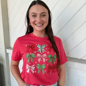 Only 58 days until Christmas! ????✨ Come on in, and we’ll be more than happy to assist you in finding the perfect gifts for your loved ones! ???????? We’re located at 101 Arnould Blvd in Lafayette. Can’t wait to see y'all! ????✨
*
*Christmas Bow Tee:????
https://www.thepinkpaisley.com/.../pro.../christmas-bows-tee