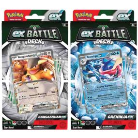 Powerful Pokémon ex are ready to charge onto the battlefield in the new Pokémon TCG: ex Battle Decks! Each 60-card deck is led by an exceptional Pokémon ex and includes everything you need to play right away. Let the battle begin!