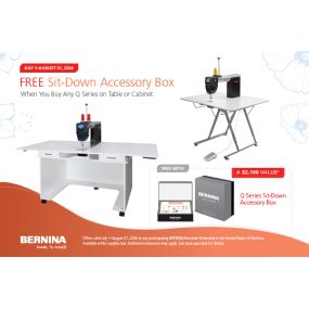 Don’t miss this excellent Summer Sale on Bernina longarms at our store.  In addition to the free gifts shown, we’ll have very competitive pricing, financing, great service and support after the sale, and free training. We’ll also deliver and set-up your new longarm for a small fee.  We have been selling, servicing, teaching, and helping customers with longarms for over 24 years!

Sale starts July 1st.