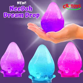 ⭐????⭐The brand-new Dream Drop NeeDoh is here! ✨ This sparkly fidget toy is a similar texture to the viral Nice Cube but with a twist—shaped like a raindrop and comes with its own 