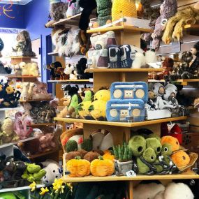 A sneak peek at the cuteness—and to see how overflowing our stuffed animal section currently is!