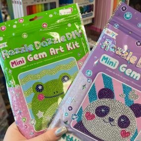 Check out these adorable gem art kits! These are so much fun to do! #astratoy#thegoodtoygroup#toyboxmichigan#toystore#smallbuisness#foryoupage