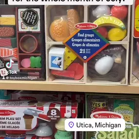 oy Box Michigan
Melissa and Doug is 20% off for the whole month of July! Available online or in store here at Toy Box Michigan :)