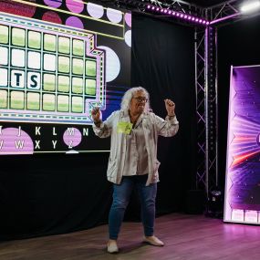 Contestant Dancing During Game Show