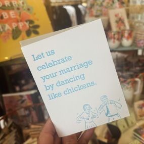 Channeling our inner “New Girl” and entering wedding season one arm flap at a time ???????????? Stop in for the perfect wedding card and gift! #annarbor #rpsweddings #rpsweddings #newcards