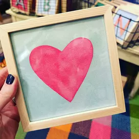 So many new favorite things in the store right now— love these new lil’ mini framed art prints from @efrancespaper From alphabet letters to these darlin’ little hearts they’re perfect for a desk, a wall or as a gift! Grab one today ❤️????