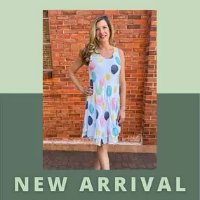 Spot the fun! ????✨ The Multi Colored Polka Dots Bias Tank Dress brings playful vibes and easy style!