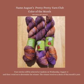 ✨ Help us name our latest Pretty Pretty Yarn Club colorway! Drop your suggestion below (just one, please).