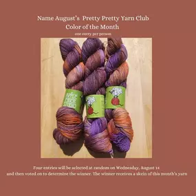 ✨ Help us name our latest Pretty Pretty Yarn Club colorway! Drop your suggestion below (just one, please).