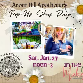 ????✨ Pop-Up Shop Alert: Acorn Hill Apothecary! ????️
Join us for a limited-time experience as Acorn Hill Apothecary brings their enchanting products to In the Making.
Saturday Jan. 27 noon -3.