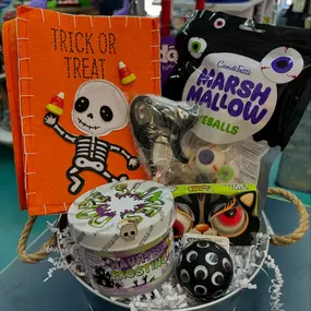 We have some spook-tacular gift ideas for all the boos and ghouls! We JUST added a listing to our website for custom curated BOO BASKETS. Let us know if we can put together a sweetly spooky surprise for you!