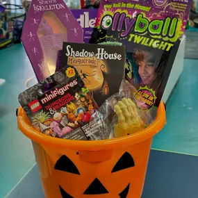 More Boo Basket inspo… You still have time to order online or pop in & select your own spooky treats! Plush, puzzles, games, books, candy, fidgets, slime… You can haunt our shop 7 days a week:
Sunday 12-4
Monday-Saturday 10-6