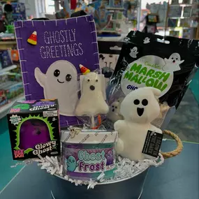 We have some spook-tacular gift ideas for all the boos and ghouls! We JUST added a listing to our website for custom curated BOO BASKETS. Let us know if we can put together a sweetly spooky surprise for you!