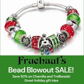 Our Bead Blowout sale starts today! Choose from thousands of beads from Chamilia and Trollbeads, all at 50% off!