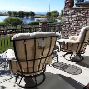 Comfy Meadowcraft chairs and a beautiful view in Loveland!