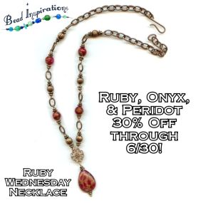 Our Ruby, Onyx, and Peridot gemstone beads are now on sale for 30% off! As birthstones, Ruby for the month of July, and Peridot for the month of August, these beads will make the perfect gift for upcoming birthdays! Make your friends and family stunning jewelry with these beautiful gemstones! This sale only runs through Sunday June 30th, so get these beads for less while you still can!