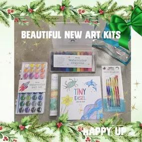 We are smitten with these beautiful new #artkits 
From a new #womenownedsmallbusiness 
#tinyeasel  
These art kits have a lot to offer 
#watercolorpencils #watercolorcrayons
#vividwatercolors 
Nice projects to get started, and a sweet TINY EASEL!