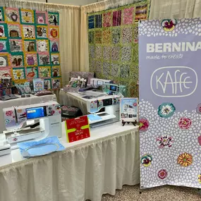 Come see us at the San Antonio Quilt Guild Show today and tomorrow. Opens at 10! And you know we had to bring our BERNINA Kaffe machines. 
Come see us for show specials.