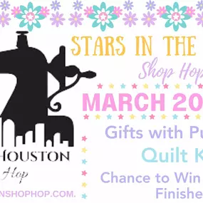 Join us and the other 8 participating shops for a fun Stars in the Garden themed Shop Hop.  

Visit each store for chances to win, kits, Gift with Purchase and PRIZES.