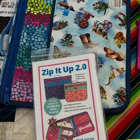 Zip It Up 2.0 makes a great Shop Hop companion. It can fit your magazine, passport, and free blocks. Come check out our sample using the Bluebonnet Shop Hop fabric. Sew fun! Order online, in store, or by phone 210-698-6076
(Made by @babeyruth )