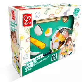 Create a delicious Japanese dinner for your family and friends with this wonderful Udon noodle cooking set! Use the safe plastic knife to cut the egg into two pieces, place your ingredients in the bowl and stir them together with the chopsticks. Cook until you're ready to serve!