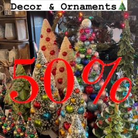Join us today for our Post Christmas Holiday Sale! All of our holiday decor and ornaments will be 50% off!  ????