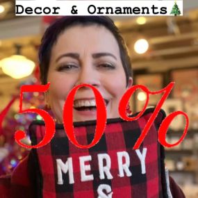 Join us today for our Post Christmas Holiday Sale! All of our holiday decor and ornaments will be 50% off!  ????