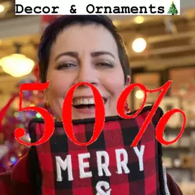 Join us today for our Post Christmas Holiday Sale! All of our holiday decor and ornaments will be 50% off!  ????