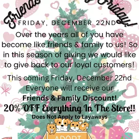 Friends & Family Friday SALE!!