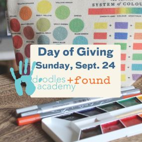 Found is hosting a Day of Giving to benefit Doodles Academy on Sunday, Sept. 24, from 11am-6pm. When you shop that day, 10% of in-store and online sales will be donated to this organization. Doodles Academy is a national nonprofit working with educators nationwide, including in Ann Arbor and Ypsilanti, to expand youth access to high-quality visual arts education.