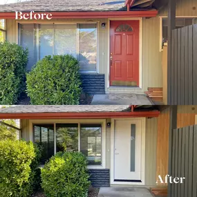 A new front door and window can make a old house new again.