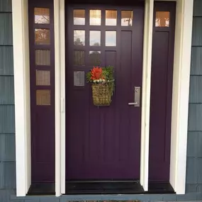 Custom front door with sidelites