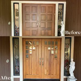 A beautiful Rogue Valley Door custom double door unit.