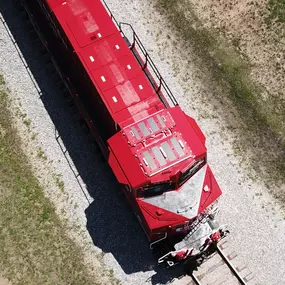 Canadian Pacific locomotive with Antenna Farm communication system