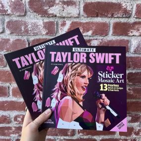 Our newest addition for the Swifties!! ????✨
This sticker mosaic book is full of pages to fill in Taylor Swifts most iconic outfits. Not only is it a great activity, but alongside each design you can learn more about her music, awards and fun facts! 
Perfect for a Swiftie of any age. Pair it with a bracelet kit for the perfect gift!!