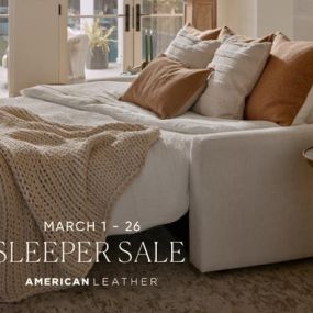 Save on American Leather Comfort Sleepers during our March Sleeper Sale.  Visit our showroom and experience the comfort and selection of styles available.