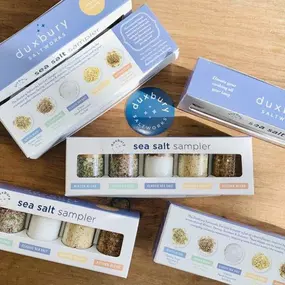 Can't decide on a favorite? This sampler set is the perfect solution to trying out the delicious seasonally-inspired salt blends from Duxbury Saltworks. Add a pinch to elevate any dish or add to olive oil for a delicious dipping experience!