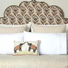 This week we're celebrating YOU and your sense of style at any age. 
In your 30's? Elephants represent loyalty, power, wisdom, and fertility. Transform your living space into a luxurious oasis with our Double Elephant Pillow. Each pillow is a masterpiece, hand-painted by a skilled artisan in India. The majestic elephants, inspired by John Robshaw's travels, add a touch of elegance to any room. Dimensions: 12