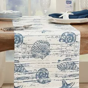 ????⚓ Perfect for coastal inspired tabletops, this charming Nautical Design Table Runner brings color and a touch of whimsy to your décor. Made with 100% cotton, it delivers a soft look and feel, as well as durable quality. Pair with table napkins and placemats within the same theme for a cohesive table décor. ⭐