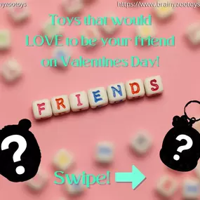 These toys would love to be your friend on Valentines Day!
Swipe to make a friend!
 #folsomcalifornia #folsom #toys #brainyzootoys #toystore #fun #folsomca #friends #friendship #recomended #recomendation #valentines #valentinesday #valentinesgift