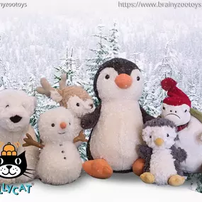 Huddle up! These snowy Jelly Cat plushies won't last long! They need a loving home that will keep them warm and snuggly!

In Stock NOW! While supplies last.