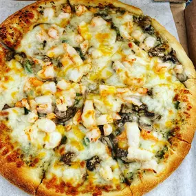 Shrimp Scampi Pizza