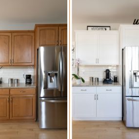 Before and after cabinet refacing in Vero Beach, FL