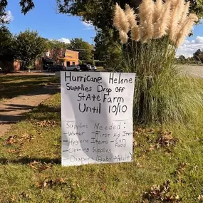 Urgent call for help! Hey, everyone, it's John Moody from State Farm here! As you all know, Hurricane Helene has hit our state hard, leaving many families in need. We're organizing a disaster relief drive to collect essential supplies for those affected by the storm. HELP US FILL UP OUR LOBBY WITH SUPPLIES FOR THOSE IN NEED!!!!!!!!!!