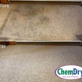 Before and after carpet cleaning Fort Smith, AR
