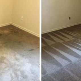 Before and after carpet cleaning in Fort Smith, AR