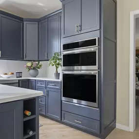 navy stone cabinet painting in baltimore md