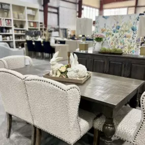 Dining Table & Chair options! We have both round & rectangle available. Everything is sold separately.