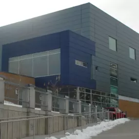 Utah State University Football Stadium north end zone building