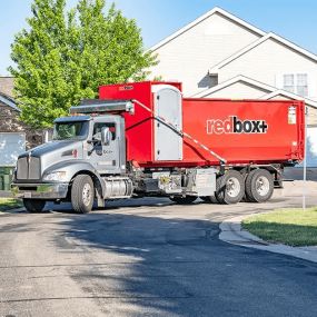 redbox+ Dumpsters dropping off a dumpster rental in Benbrook, TX
